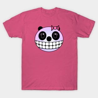 Panda Girl - Purple with Red Bow T-Shirt